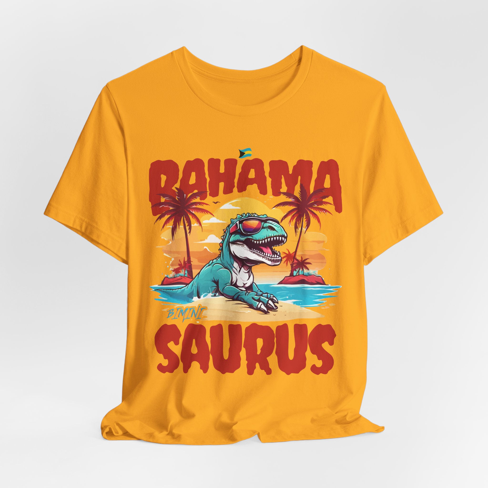 Bahamas Souvenir Gift : Bimini Bahamas Bahamasaurus T-Rex Unisex Bahamas Shirt