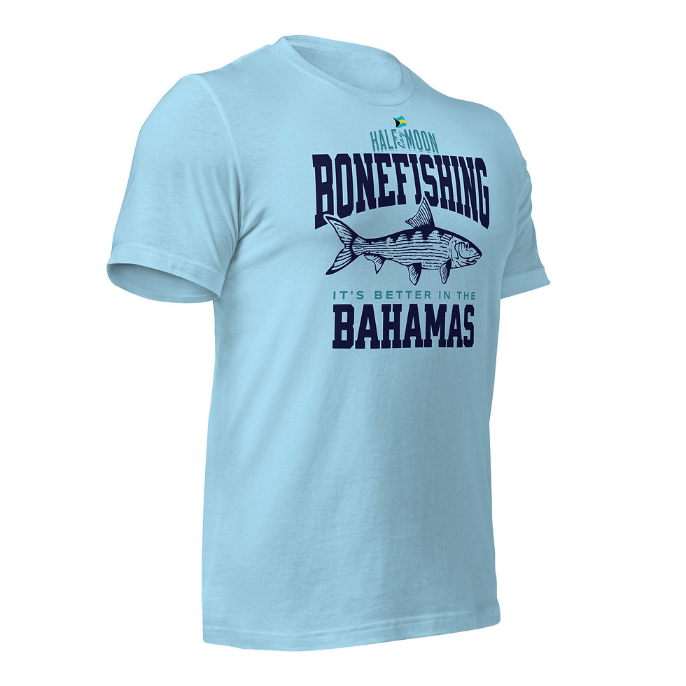 Thumbnail: Bahamas Souvenir Gift : Half Moon Cay Bahamas Bonefishing Unisex Bahamas Shirt