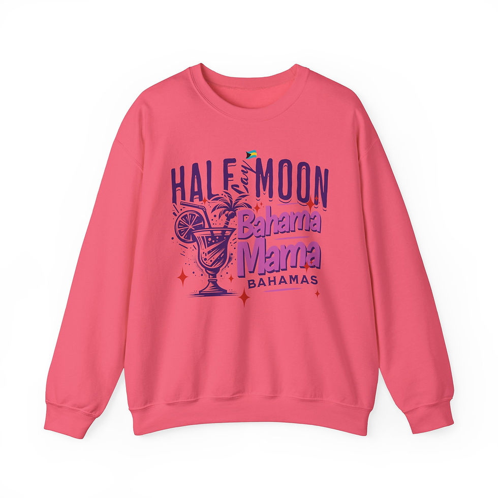 Thumbnail: Bahamas Souvenir Gift : Half Moon Cay Bahama Mama Unisex Bahamas Sweatshirt