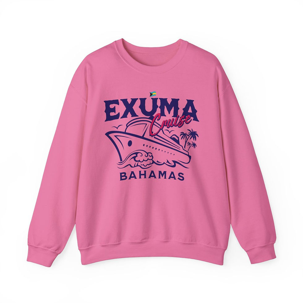 Thumbnail: Bahamas Souvenir Gift : Exuma Bahamas Cruise Unisex Bahamas Sweatshirt