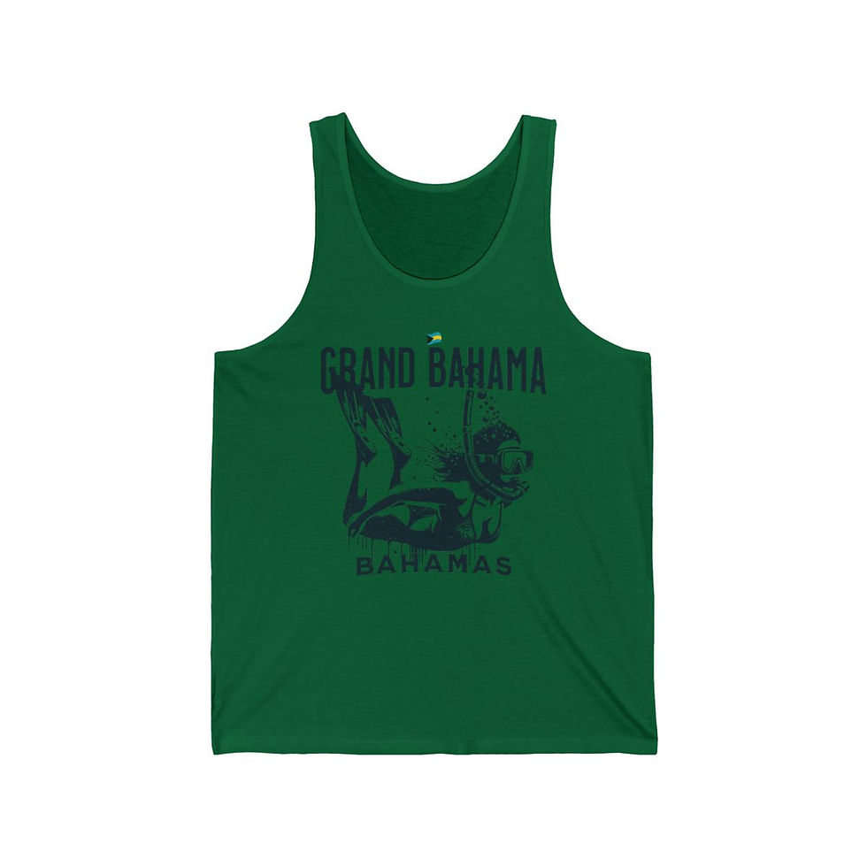 Thumbnail: Bahamas Souvenir Gift : Grand Bahama Bahamas Snorkeling Unisex Bahamas Tank Top