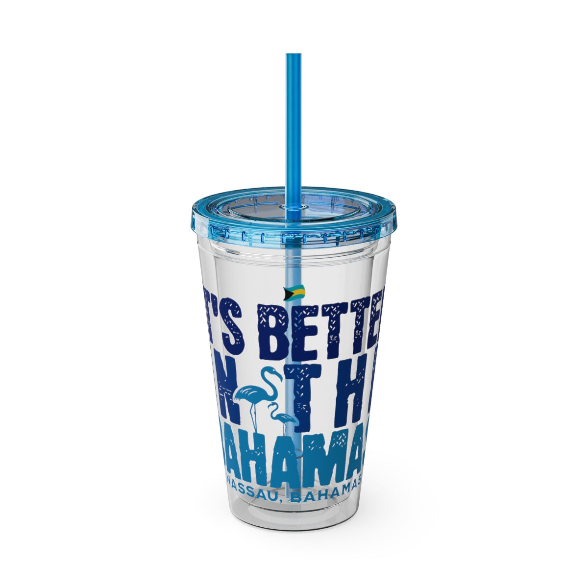 Bahamas Souvenir Gift : Nassau It's Better In The Bahamas Tumbler With Straw