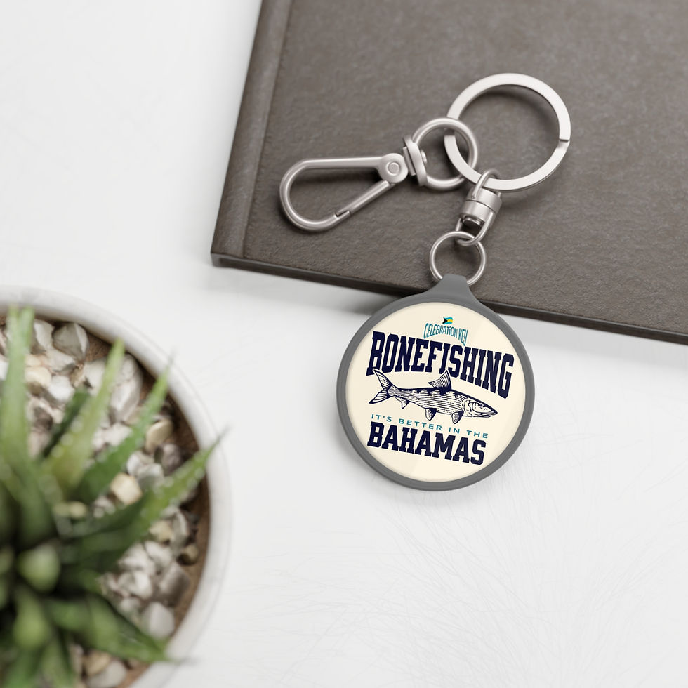 Thumbnail: Bahamas Souvenir Gift : Celebration Key Bahamas Bonefishing Bahamas Keychain