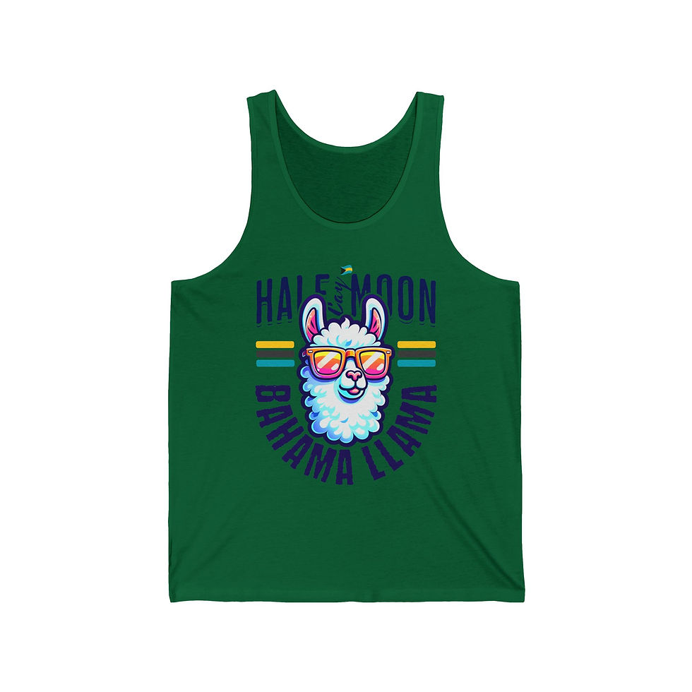 Thumbnail: Bahamas Souvenir Gift : Half Moon Cay Bahama Llama Unisex Bahamas Tank Top