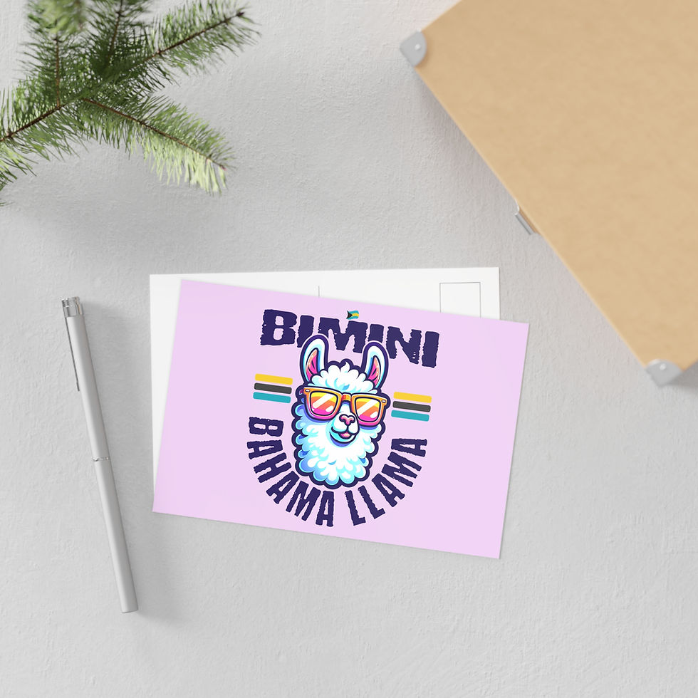 Thumbnail: Bahamas Postcard : Bimini Bahamas Bahama Llama : Bahamas Souvenir Gift