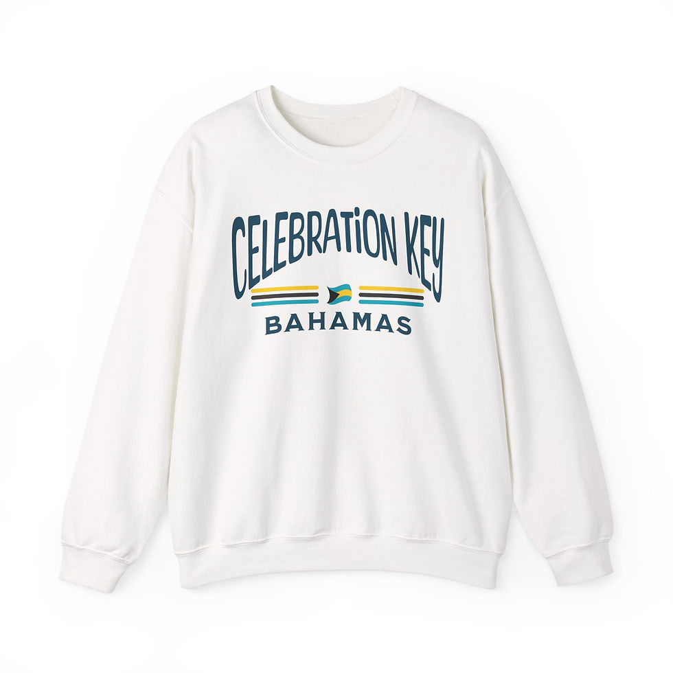 Thumbnail: Bahamas Souvenir Gift : Celebration Key Bahamas Flag Unisex Bahamas Sweatshirt