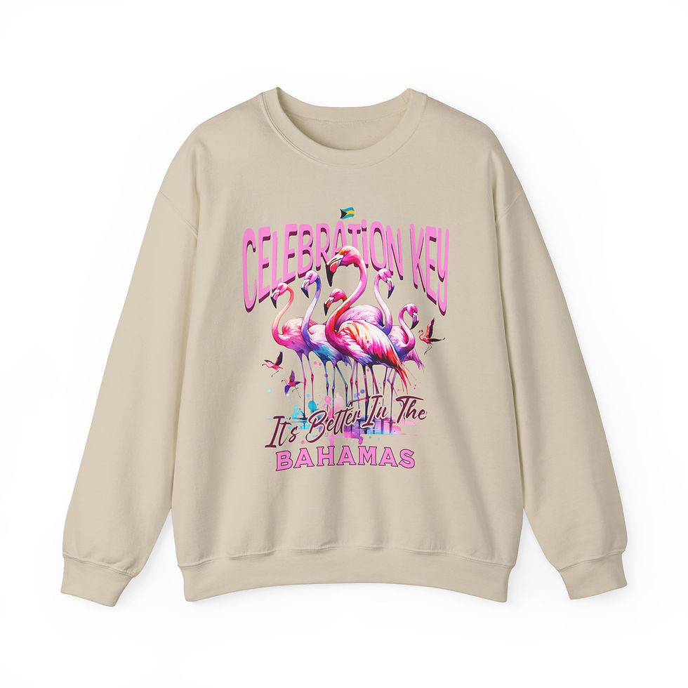 Thumbnail: Bahamas Souvenir Gift Celebration Key Bahamas Flamingo Unisex Bahamas Sweatshirt