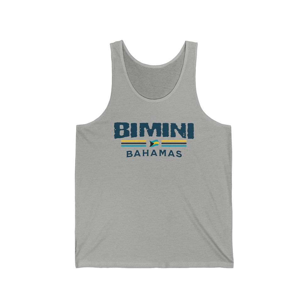 Thumbnail: Bahamas Souvenir Gift : Bimini Bahamas Flag Unisex Bahamas Tank Top