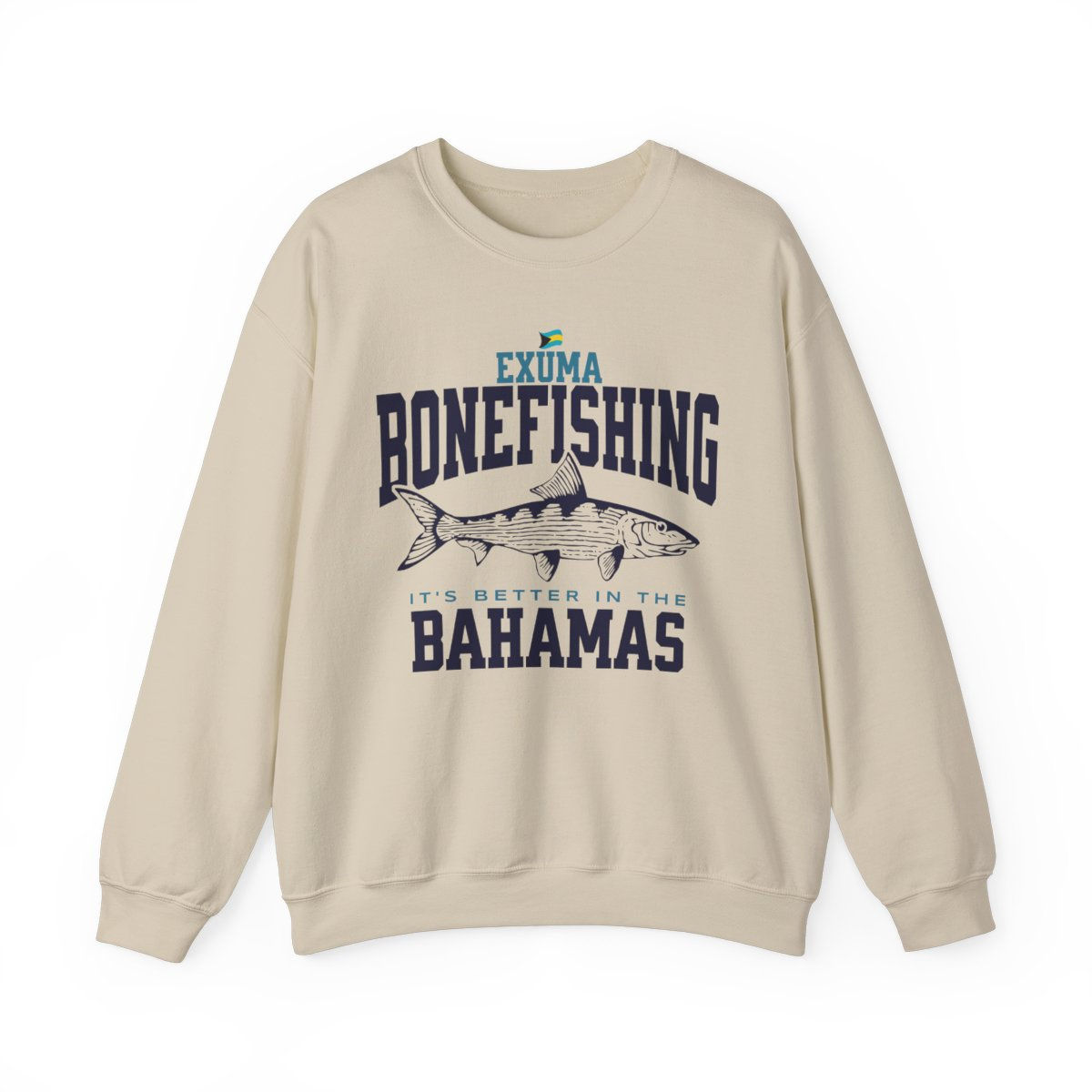 Bahamas Souvenir Gift : Exuma Bahamas Bonefishing Unisex Bahamas Sweatshirt