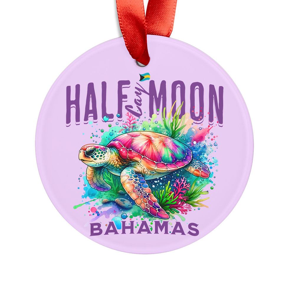 Thumbnail: Bahamas Souvenir Gift : Half Moon Cay Bahamas Sea Turtle Bahamas Ornament