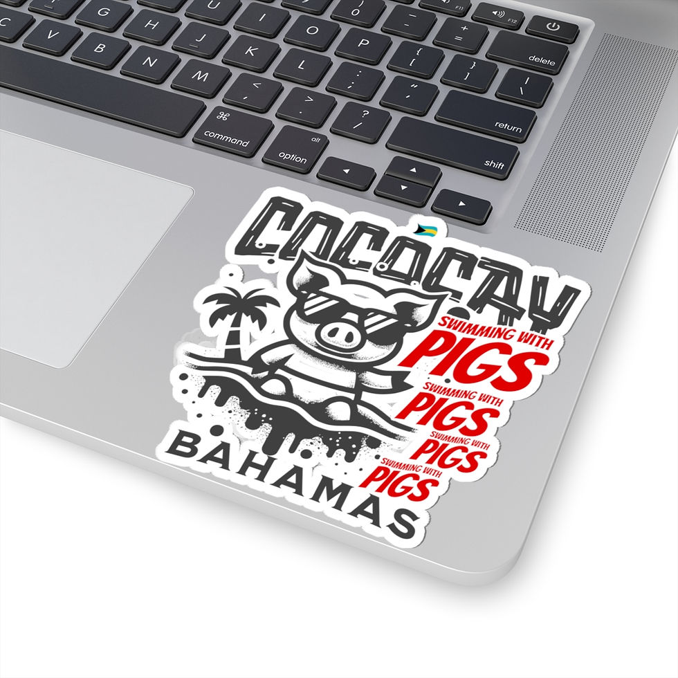 Thumbnail: Bahamas Souvenir Gift : CocoCay Bahamas Swimming Pigs Bahamas Sticker