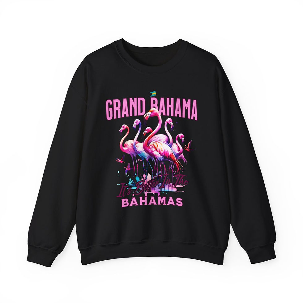 Thumbnail: Bahamas Souvenir Gift : Grand Bahama Bahamas Flamingo Unisex Bahamas Sweatshirt