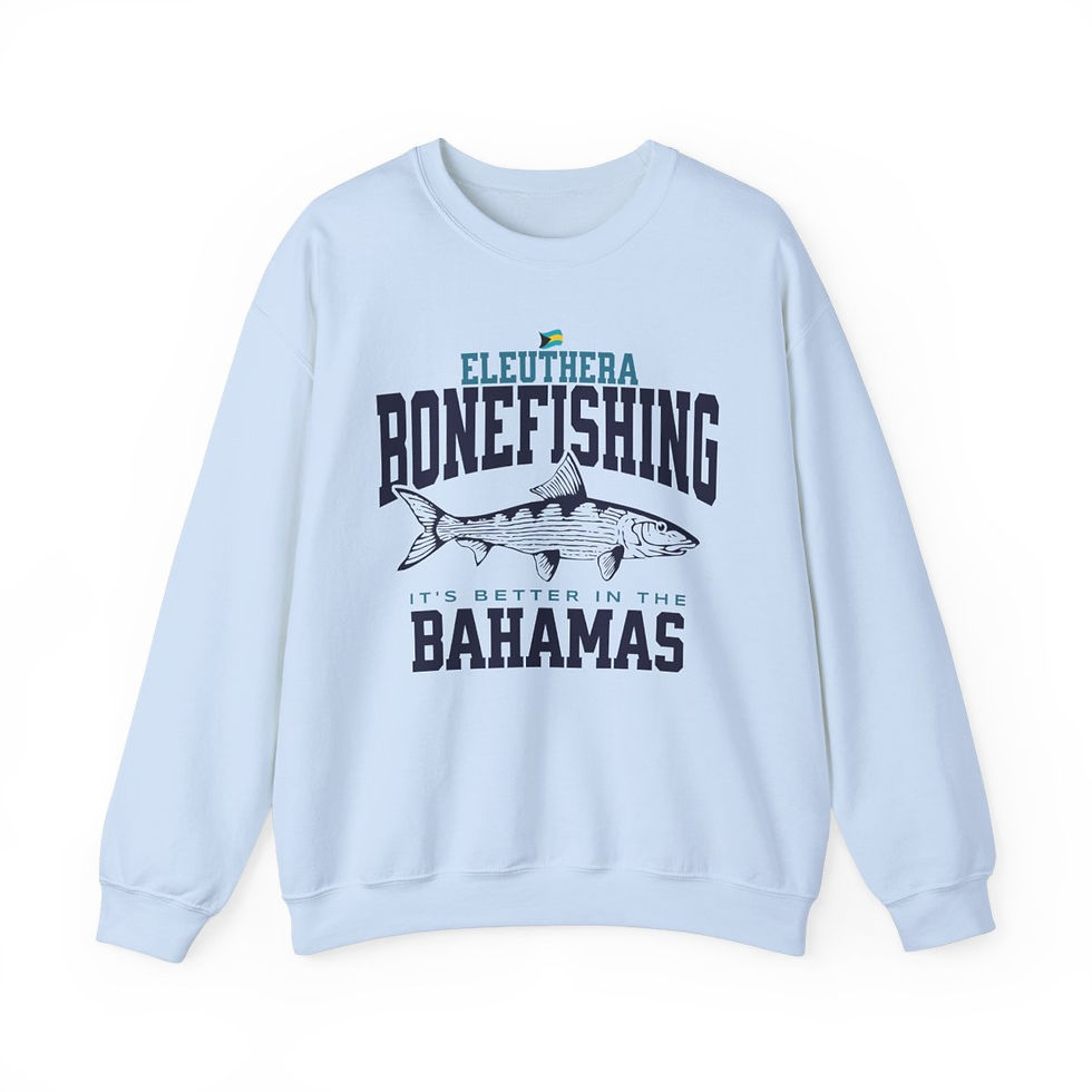 Thumbnail: Bahamas Souvenir Gift : Eleuthera Bonefishing Bonefish Unisex Bahamas Sweatshirt