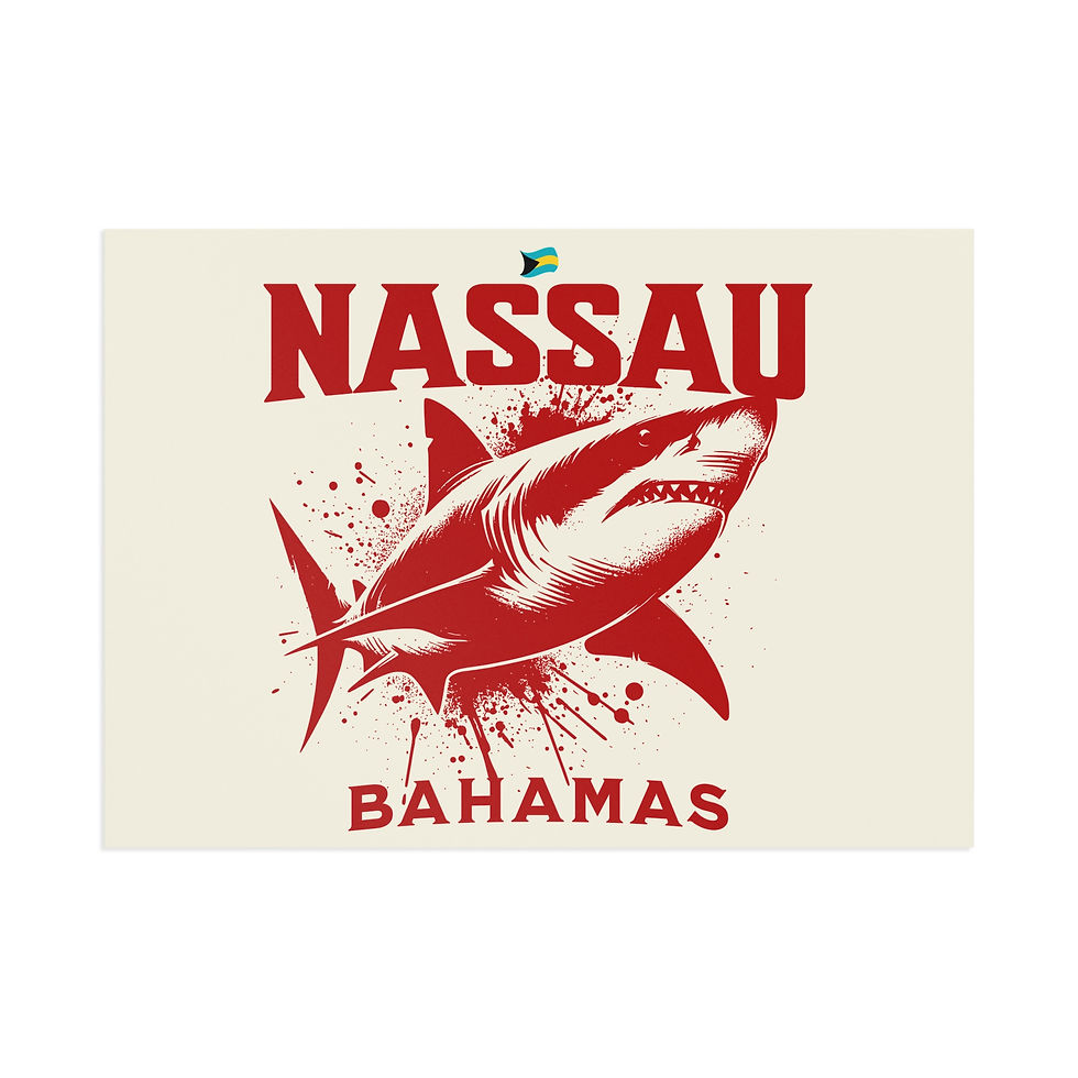 Thumbnail: Bahamas Postcard : Nassau Bahamas Shark : Bahamas Souvenir Gift