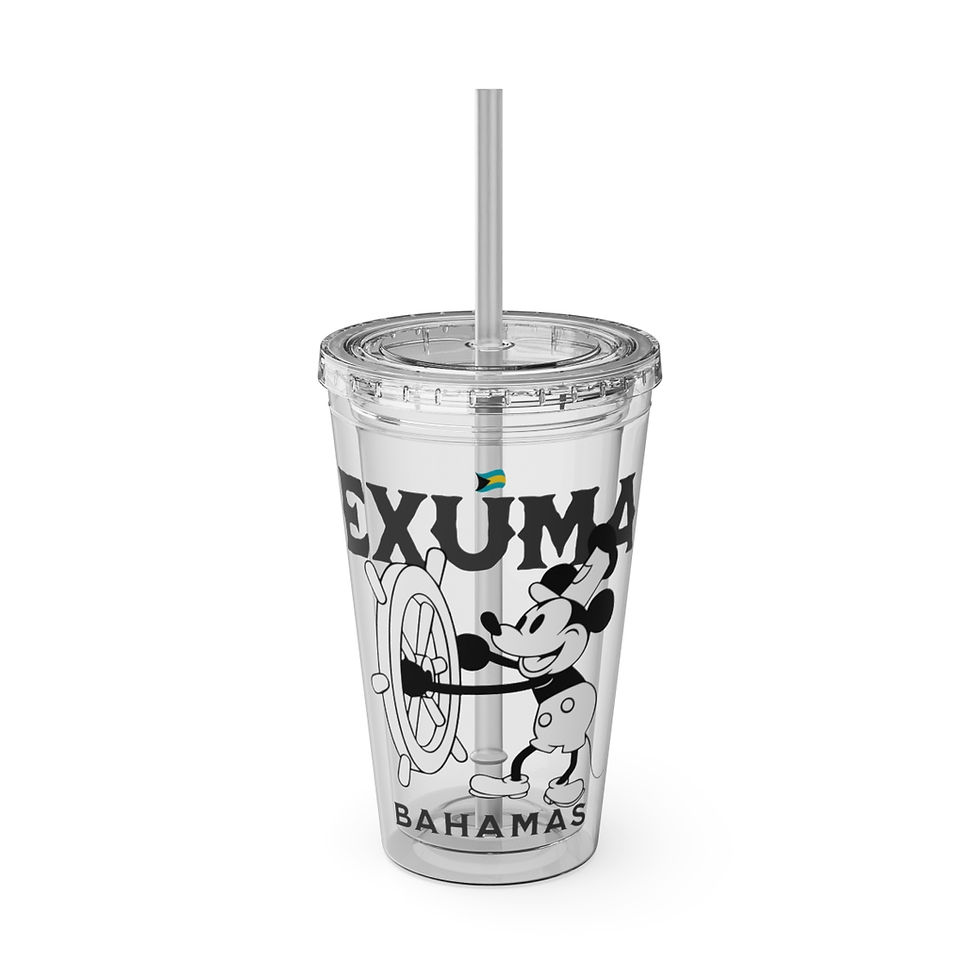 Thumbnail: Bahamas Souvenir Gift : Exuma Bahamas Tumbler With Straw