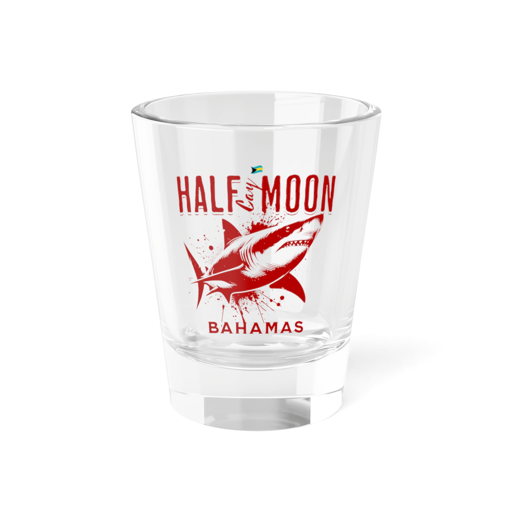 Bahamas Souvenir Gift : Half Moon Cay Bahamas Shark Bahamas Shot Glass