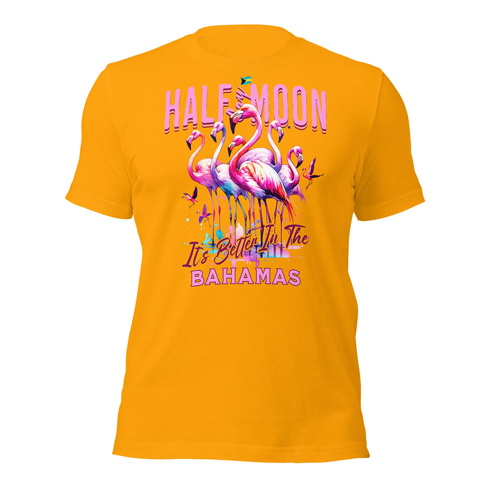 Thumbnail: Bahamas Souvenir Gift : Half Moon Cay Bahamas Flamingo Unisex Bahamas Shirt