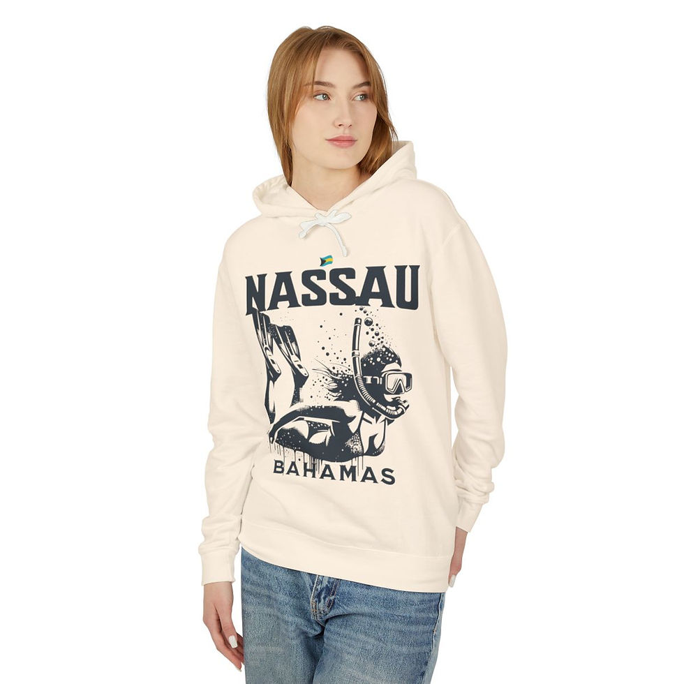 Thumbnail: Bahamas Souvenir Gift : Nassau Bahamas Snorkeling Unisex Bahamas Hoodie