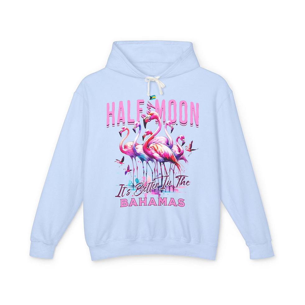 Thumbnail: Bahamas Souvenir Gift : Half Moon Cay Bahamas Flamingo Unisex Bahamas Hoodie
