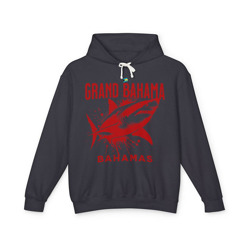 Thumbnail: Bahamas Souvenir Gift : Grand Bahama Bahamas Shark Unisex Bahamas Hoodie