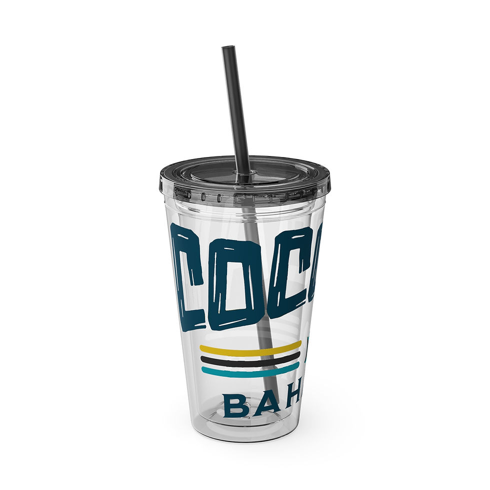 Thumbnail: Bahamas Souvenir Gift : CocoCay Bahamas Flag Bahamas Tumbler With Straw