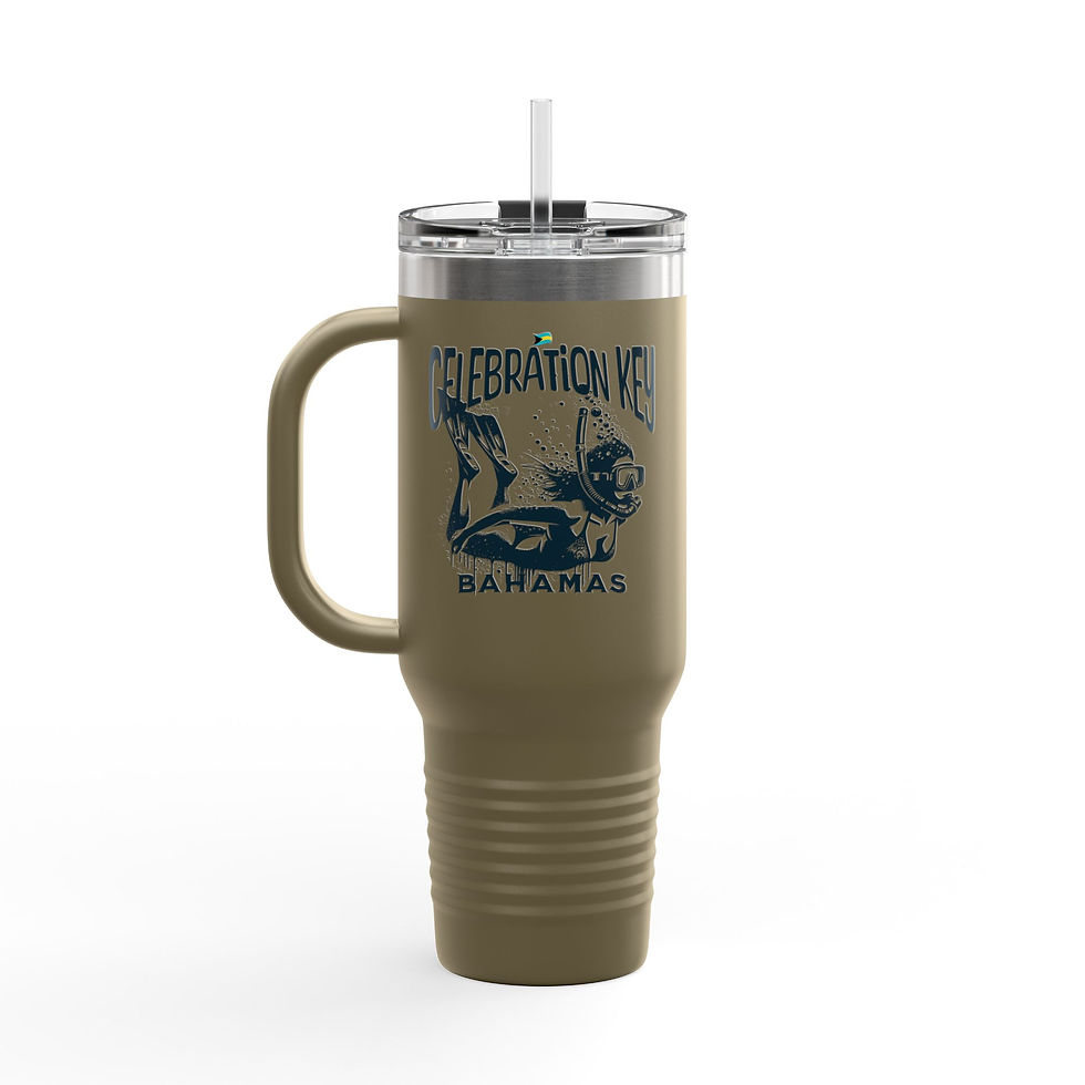 Thumbnail: Bahamas Souvenir Gift : Celebration Key Snorkeling Bahamas Tumbler Travel Mug