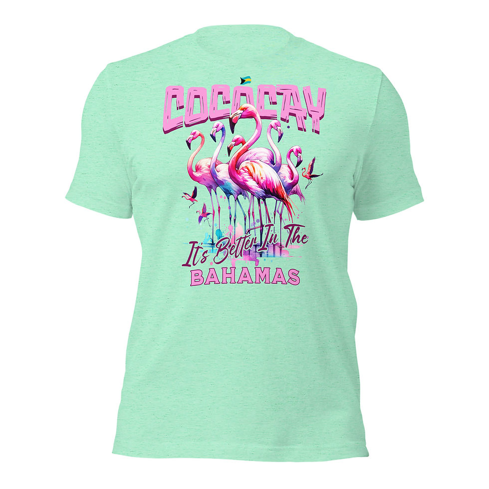 Thumbnail: Bahamas Souvenir Gift : CocoCay Bahamas Flamingo Unisex Bahamas Shirt
