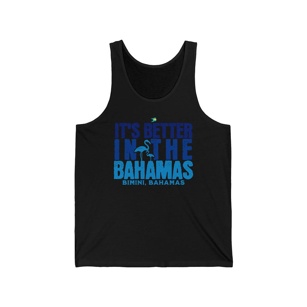 Thumbnail: Bahamas Souvenir Gift : Bimini It's Better In The Bahamas Unisex Tank Top
