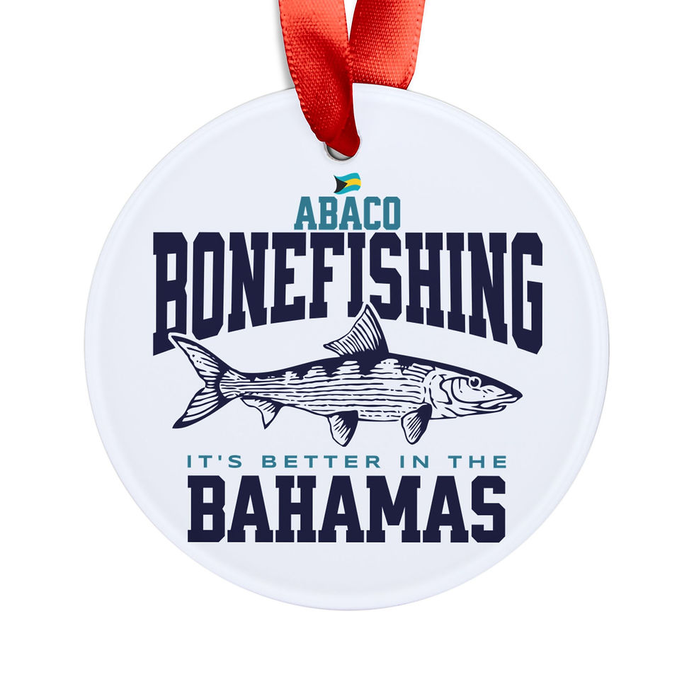 Thumbnail: Bahamas Souvenir Gift : Abaco Bahamas Bonefishing Bonefish Bahamas Ornament