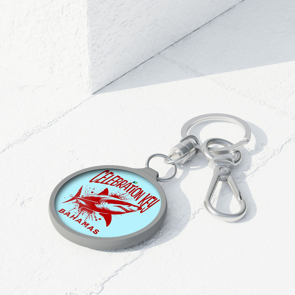 Thumbnail: Bahamas Souvenir Gift : Celebration Key Bahamas Shark Bahamas Keychain