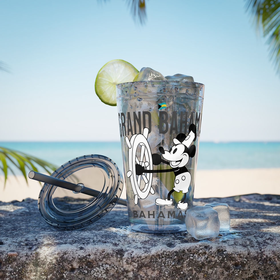 Thumbnail: Bahamas Souvenir Gift : Grand Bahama Bahamas Tumbler With Straw