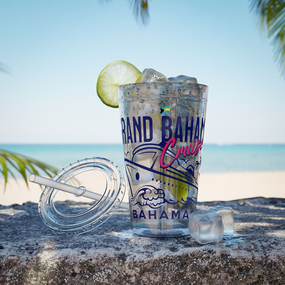 Thumbnail: Bahamas Souvenir Gift : Grand Bahama Bahamas Cruise Bahamas Tumbler With Straw