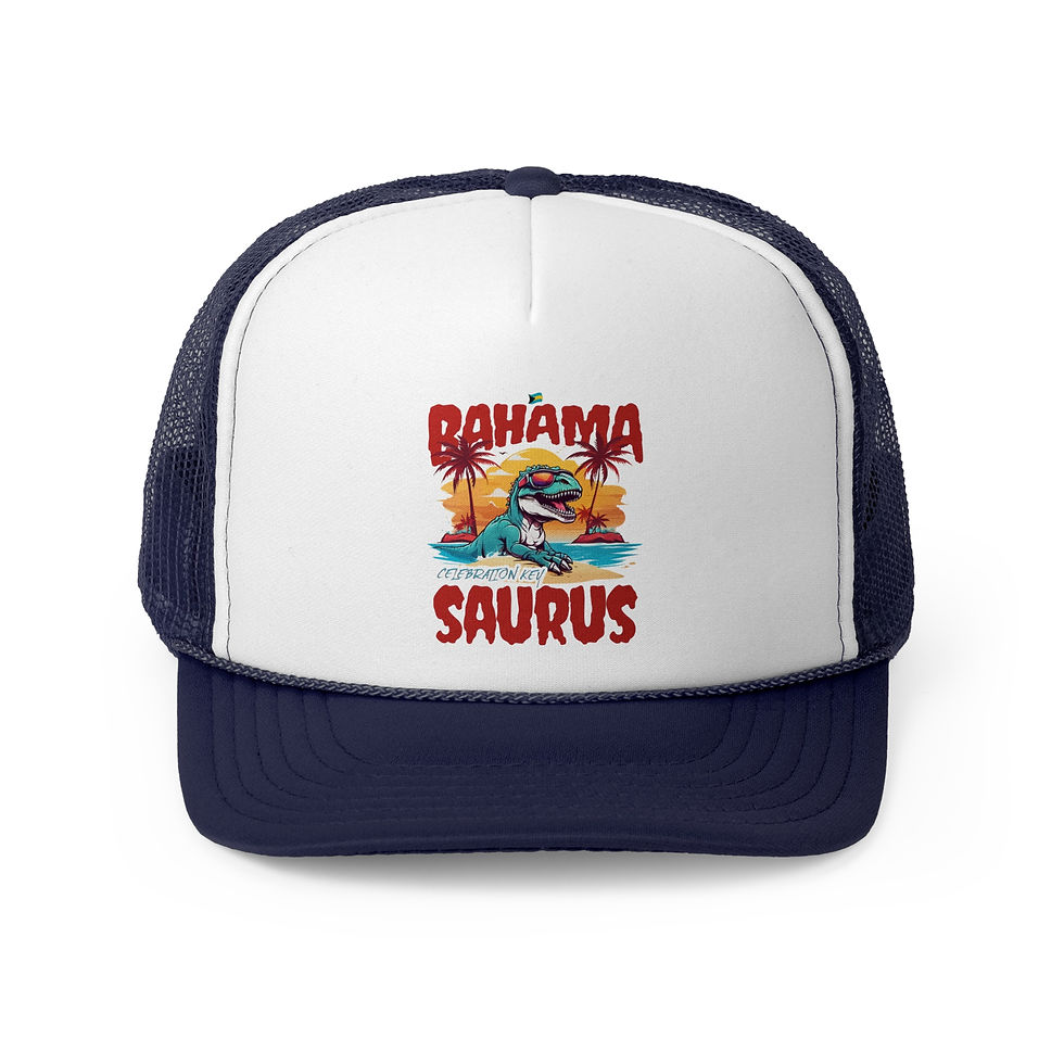 Thumbnail: Bahamas Souvenir Gift : Celebration Key Bahamas Bahama Saurus T-Rex Bahamas Hat