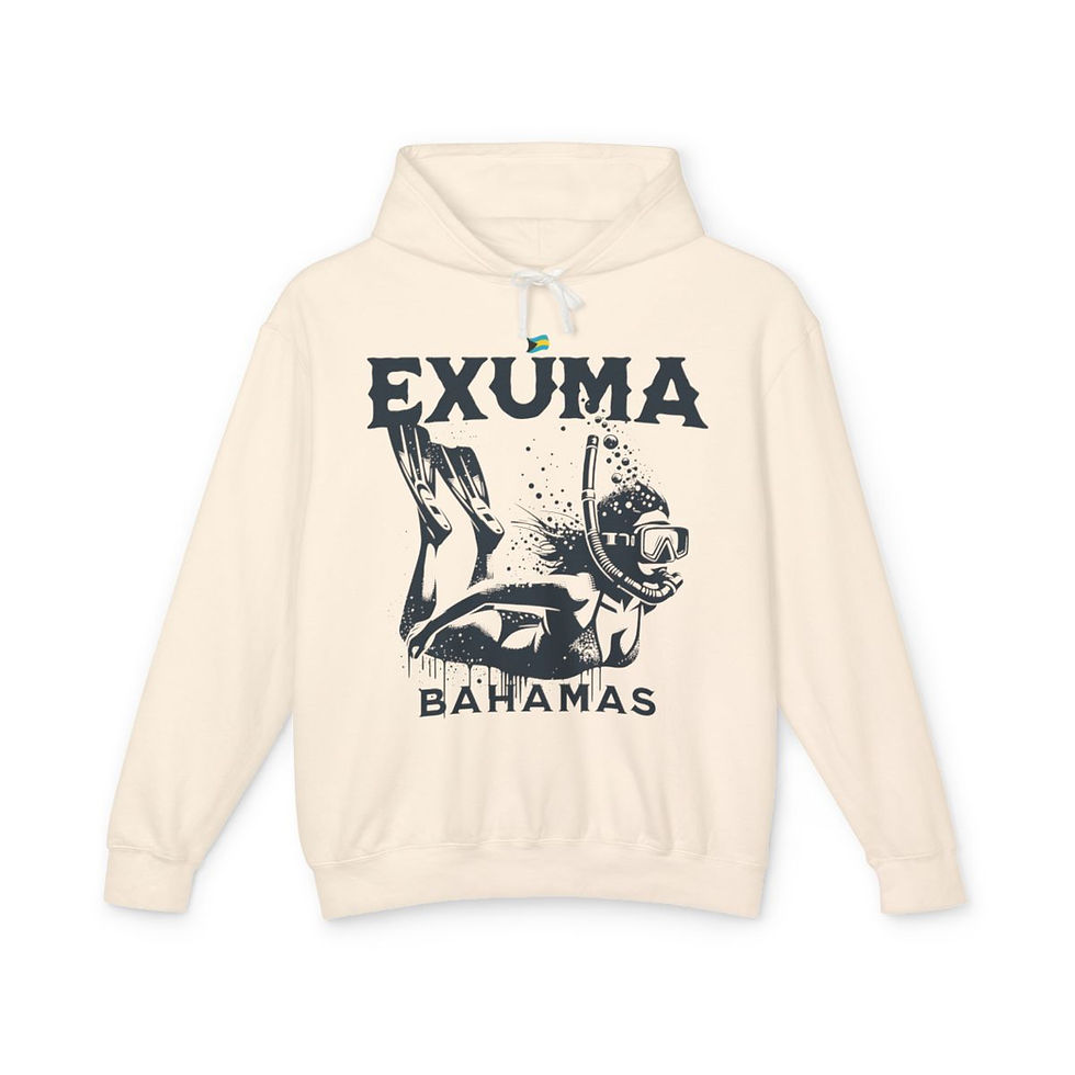 Thumbnail: Bahamas Souvenir Gift : Exuma Bahamas Snorkeling Unisex Bahamas Hoodie