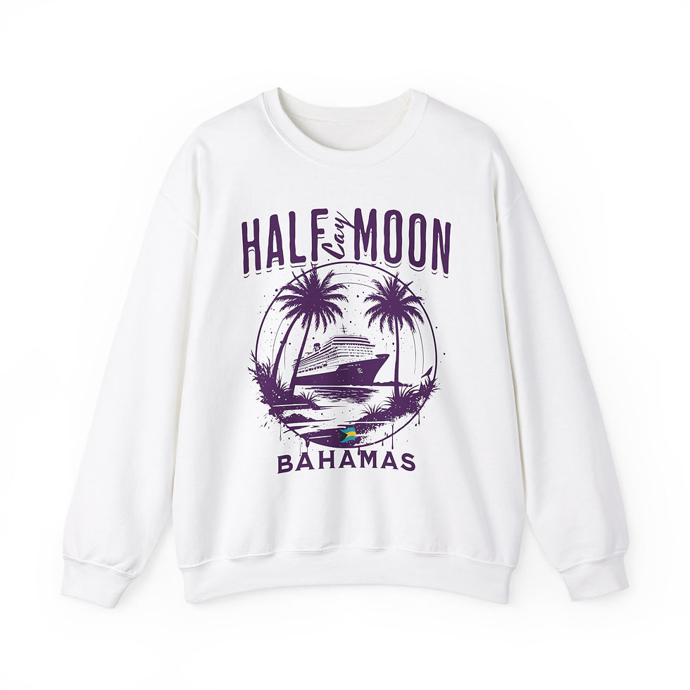 Thumbnail: Bahamas Souvenir Gift : Half Moon Cay Bahamas Island Unisex Bahamas Sweatshirt