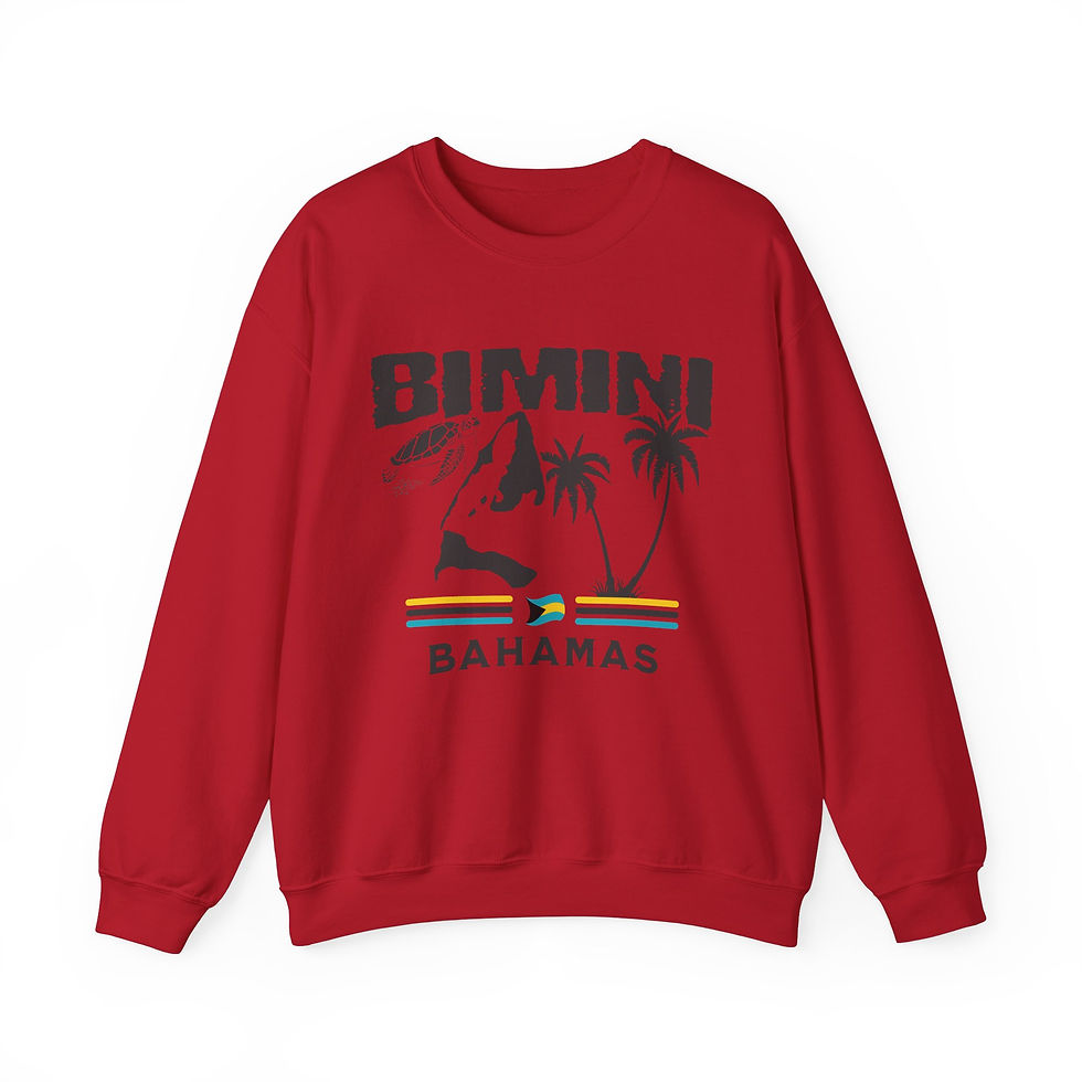 Thumbnail: Bahamas Souvenir Gift : Bimini Bahamas Island Unisex Bahamas Sweatshirt