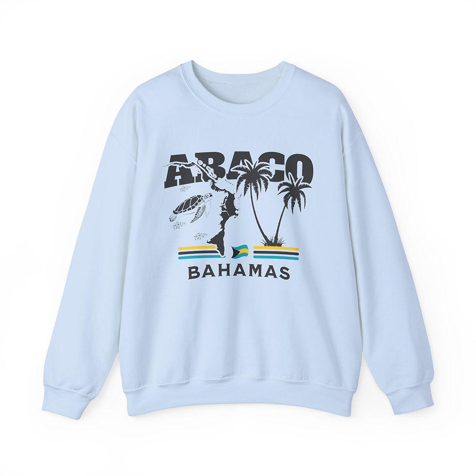 Thumbnail: Bahamas Souvenir Gift : Abaco Bahamas Island Unisex Bahamas Sweatshirt