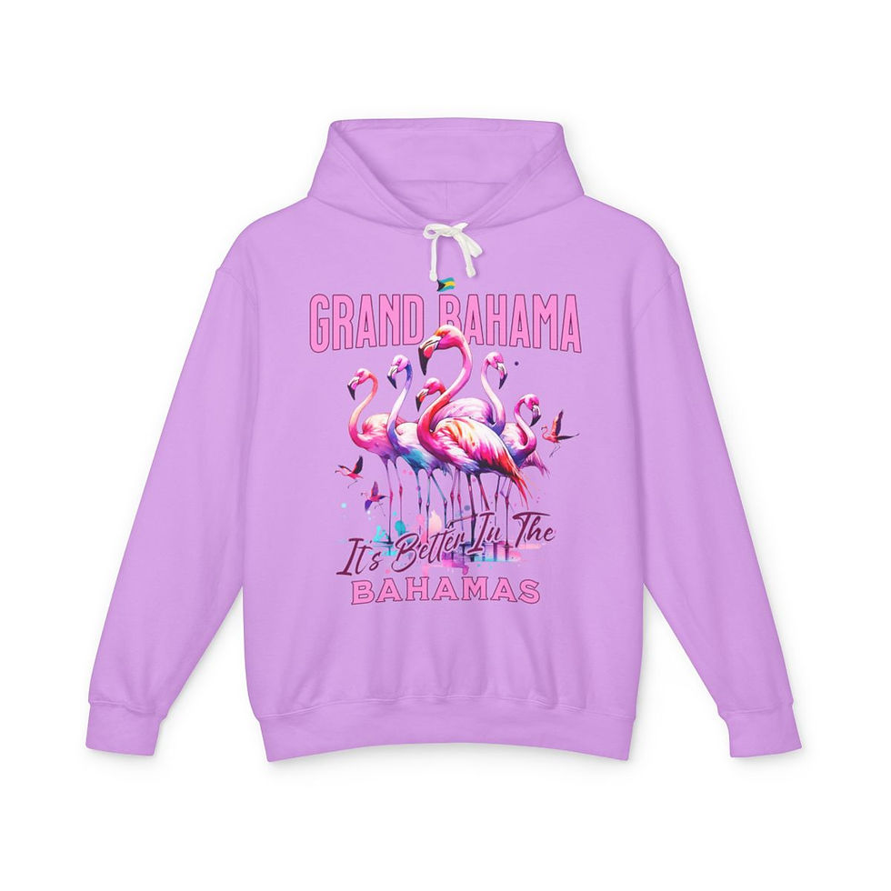 Thumbnail: Bahamas Souvenir Gift : Grand Bahama Bahamas Flamingo Unisex Bahamas Hoodie