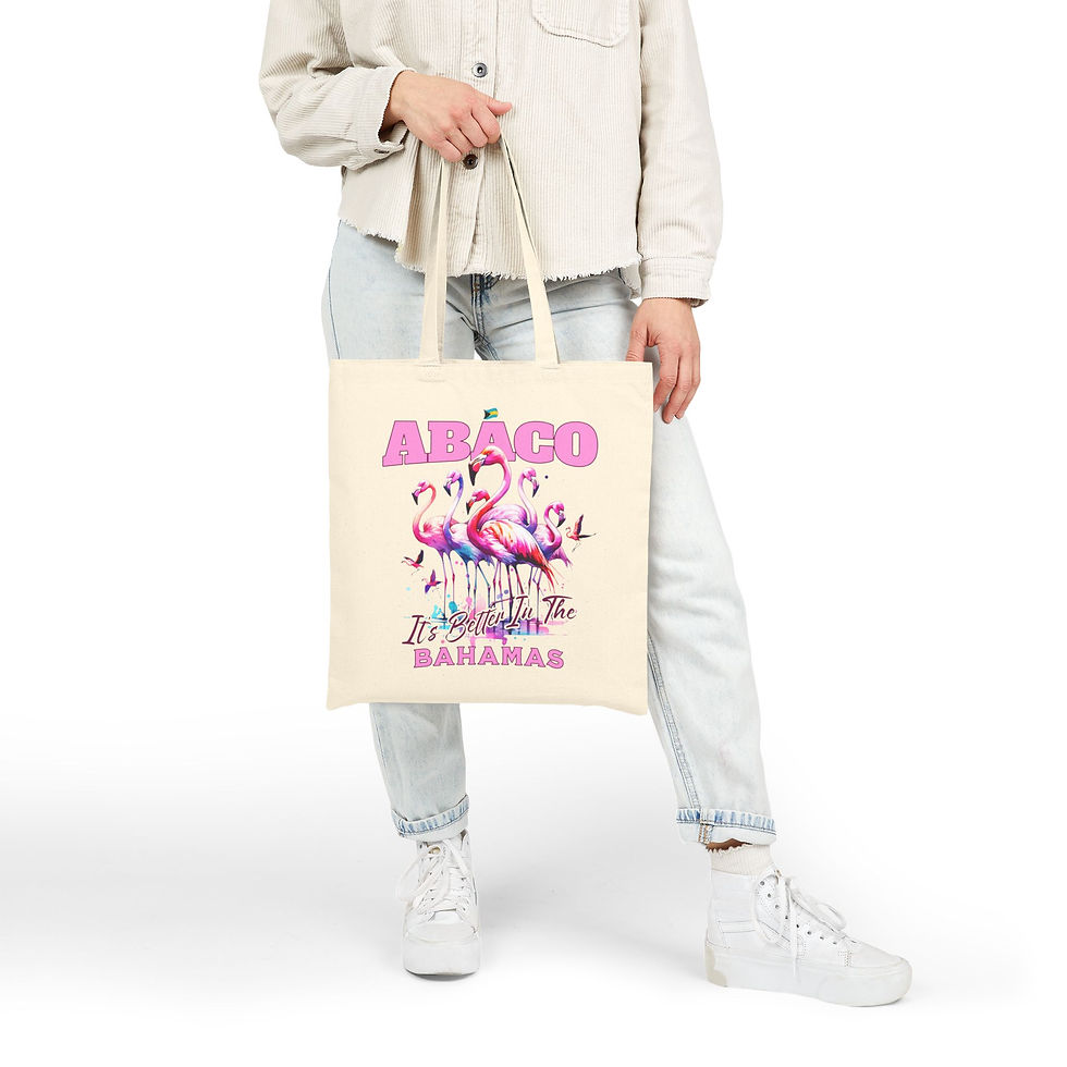 Thumbnail: Bahamas Souvenir Gift : Abaco Bahamas Flamingo Bahamas Tote Bag