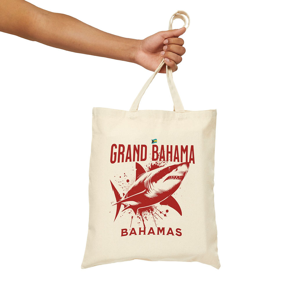 Thumbnail: Bahamas Souvenir Gift : Grand Bahama Bahamas Shark Bahamas Tote Bag