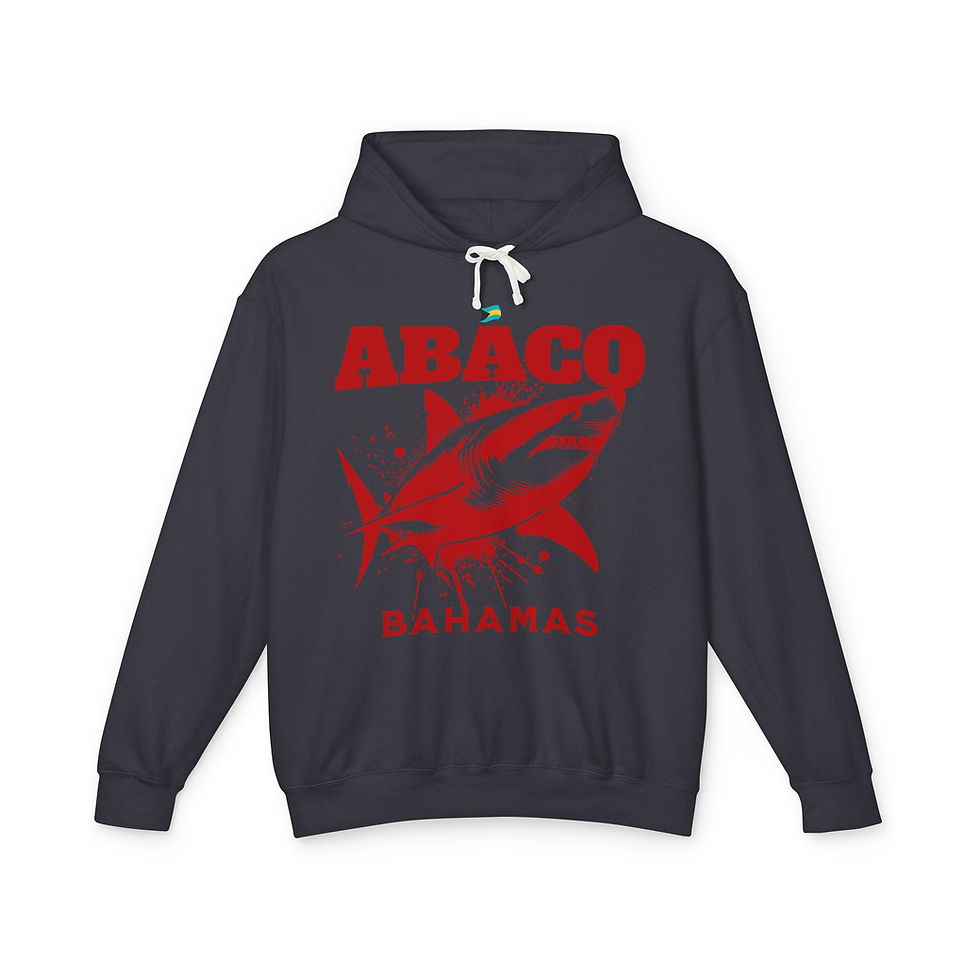 Thumbnail: Bahamas Souvenir Gift : Abaco Bahamas Shark Unisex Bahamas Hoodie
