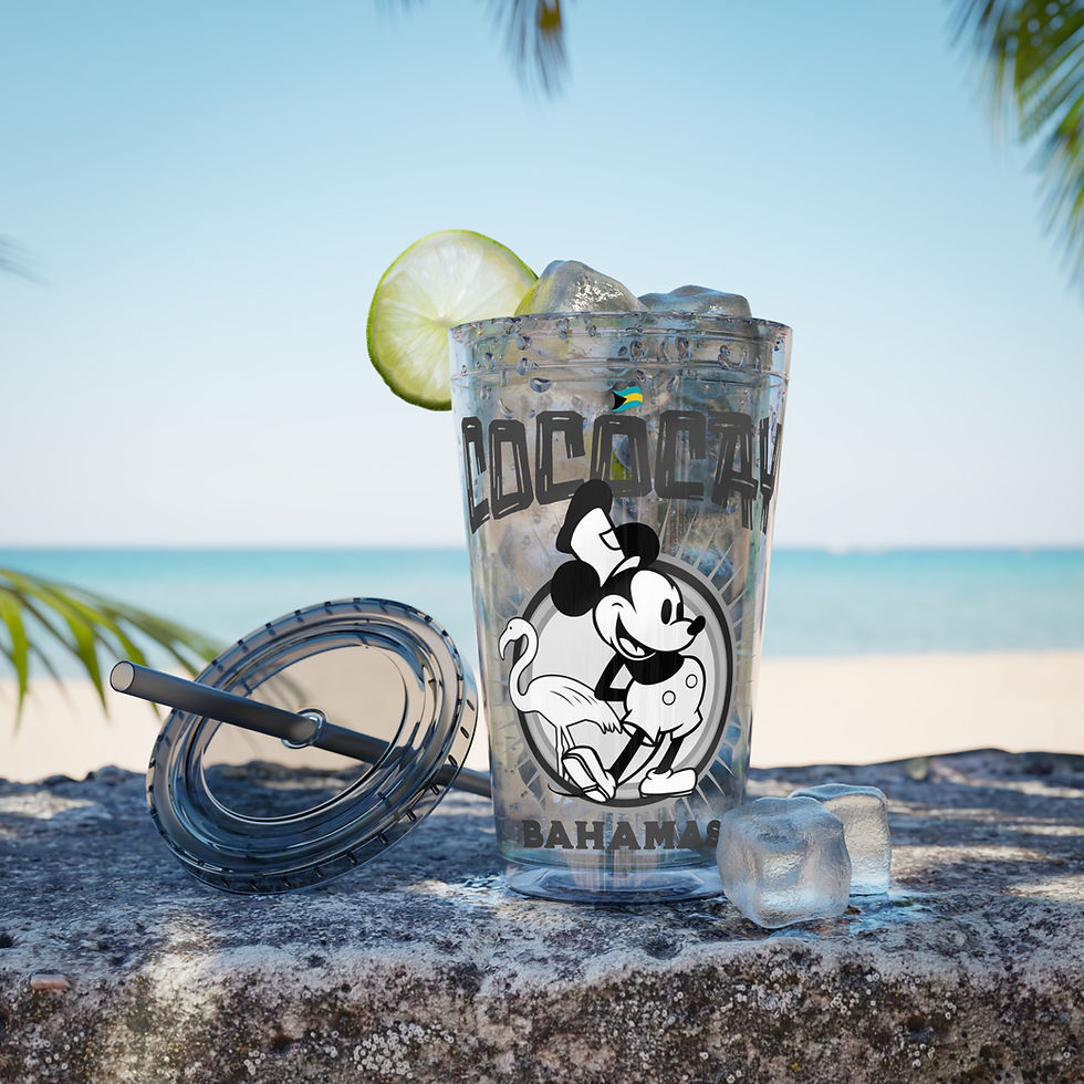Thumbnail: Bahamas Souvenir Gift : CocoCay Cruise Bahamas Tumbler With Straw