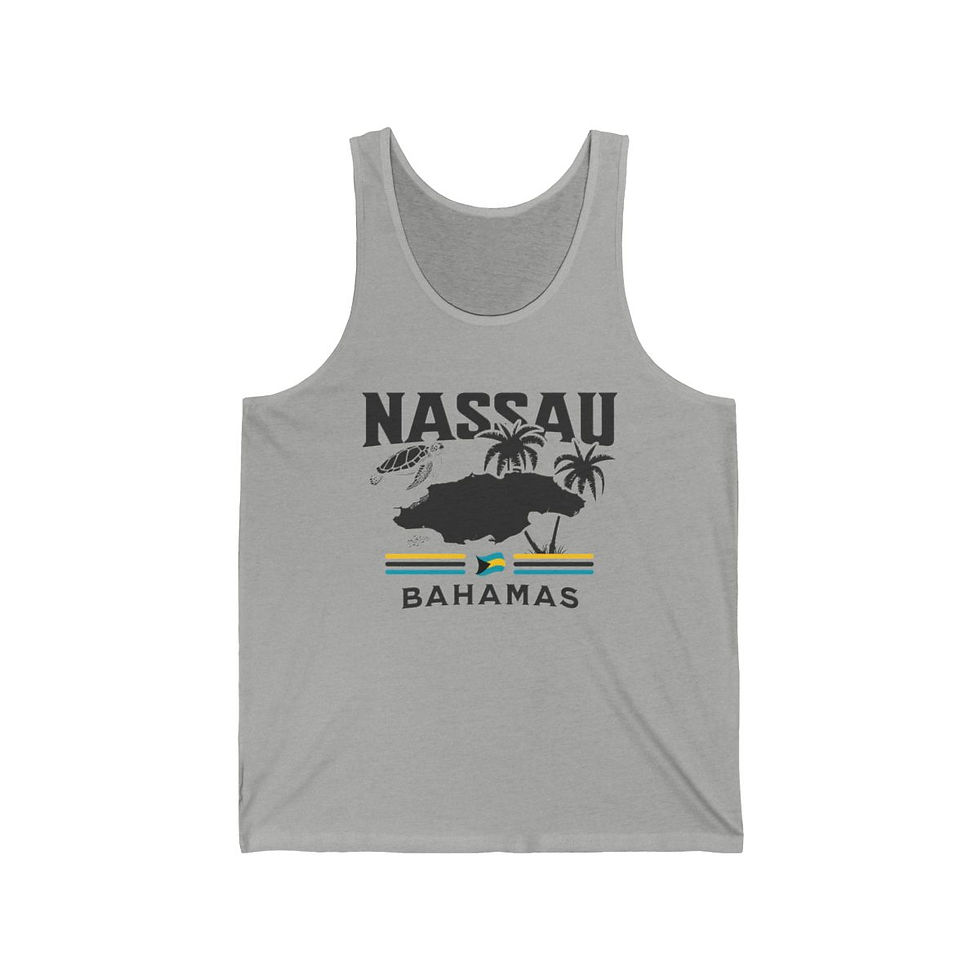 Thumbnail: Bahamas Souvenir Gift : Nassau Bahamas Island Unisex Bahamas Tank Top