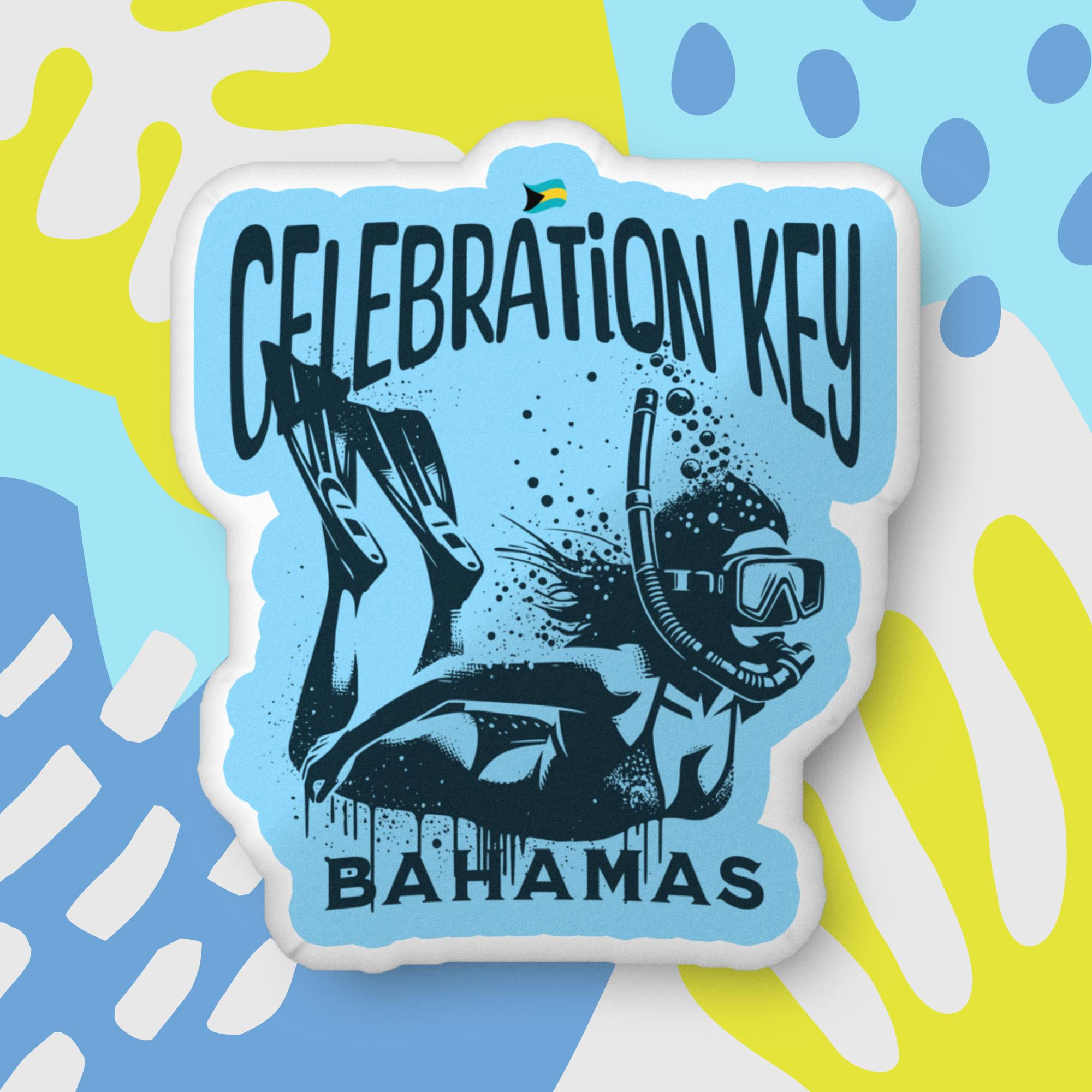 Bahamas Souvenir Gift : Celebration Key Bahamas Snorkeling Bahamas Pillow