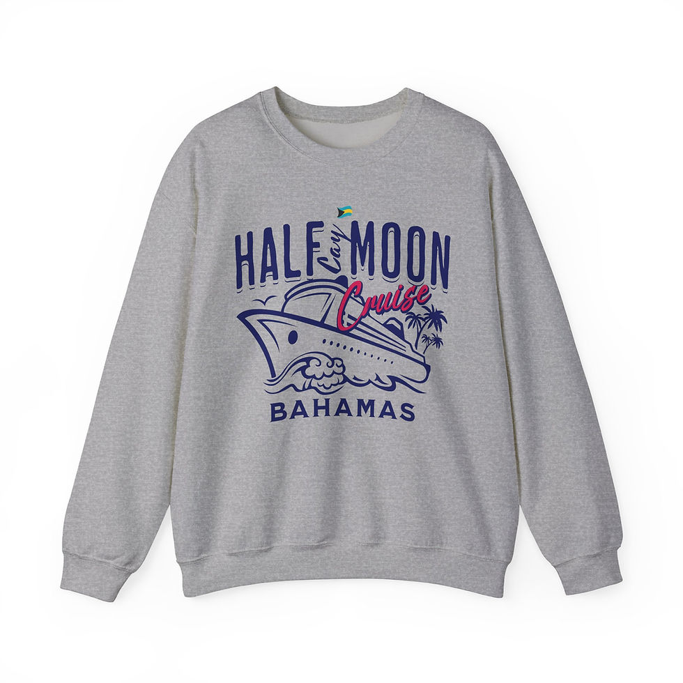 Thumbnail: Bahamas Souvenir Gift : Half Moon Cay Bahamas Cruise Unisex Bahamas Sweatshirt
