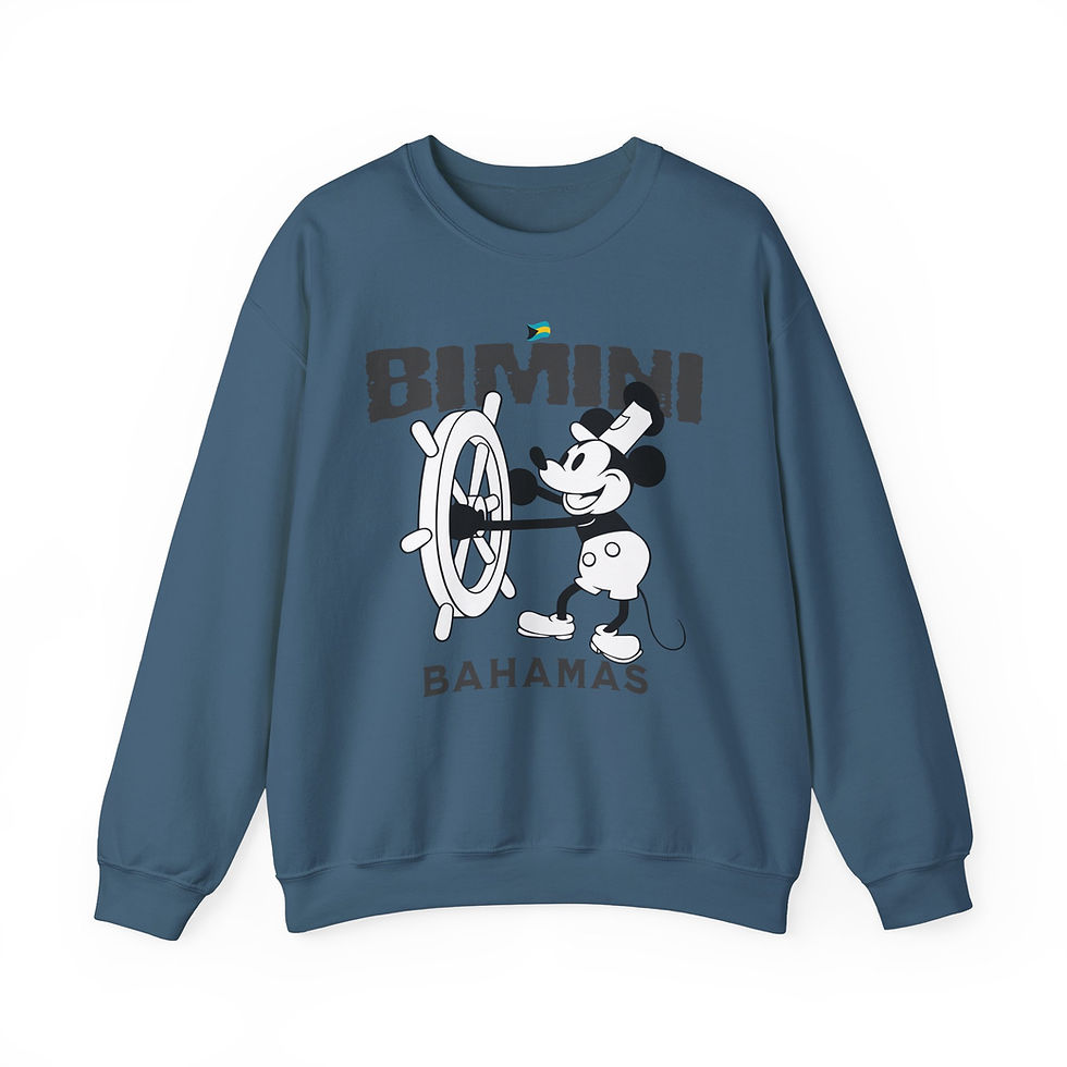 Thumbnail: Bahamas Souvenir Gift : Bimini Bahamas Unisex Bahamas Sweatshirt