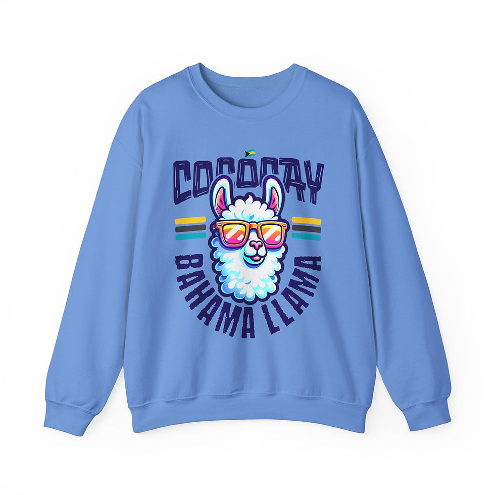 Thumbnail: Bahamas Souvenir Gift : CocoCay Bahama Llama Unisex Bahamas Sweatshirt