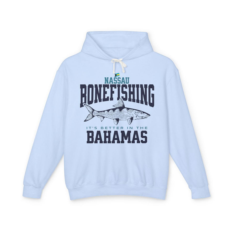 Thumbnail: Bahamas Souvenir Gift : Nassau Bahamas Bonefishing Unisex Bahamas Hoodie