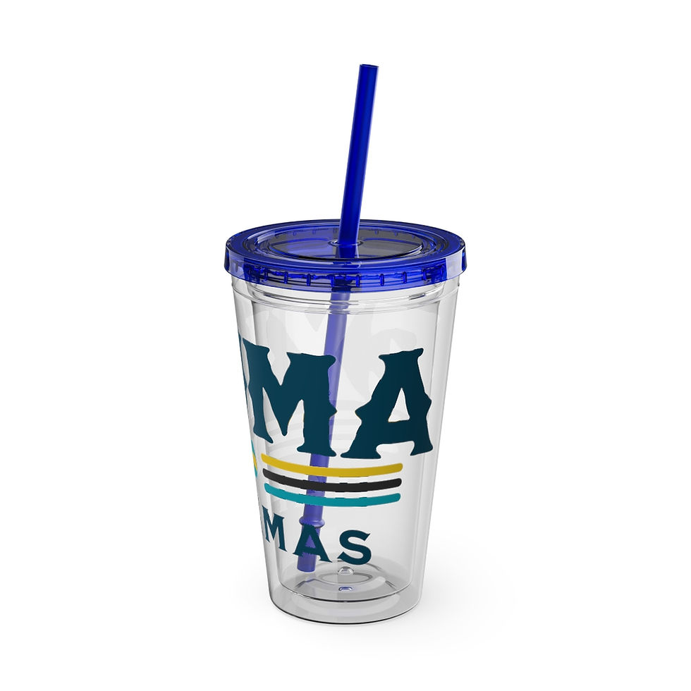Thumbnail: Bahamas Souvenir Gift : Exuma Bahamas Flag Bahamas Tumbler With Straw
