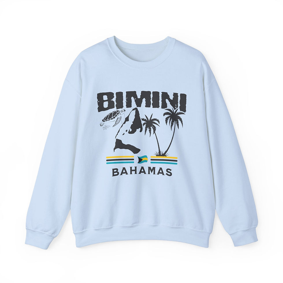 Thumbnail: Bahamas Souvenir Gift : Bimini Bahamas Island Unisex Bahamas Sweatshirt